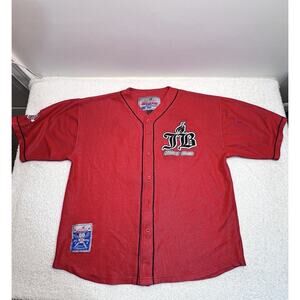 Vintage Johnny Blaze Mens Baseball Jersey Y2K Red 00 Mesh Hip Hop, Sz XL